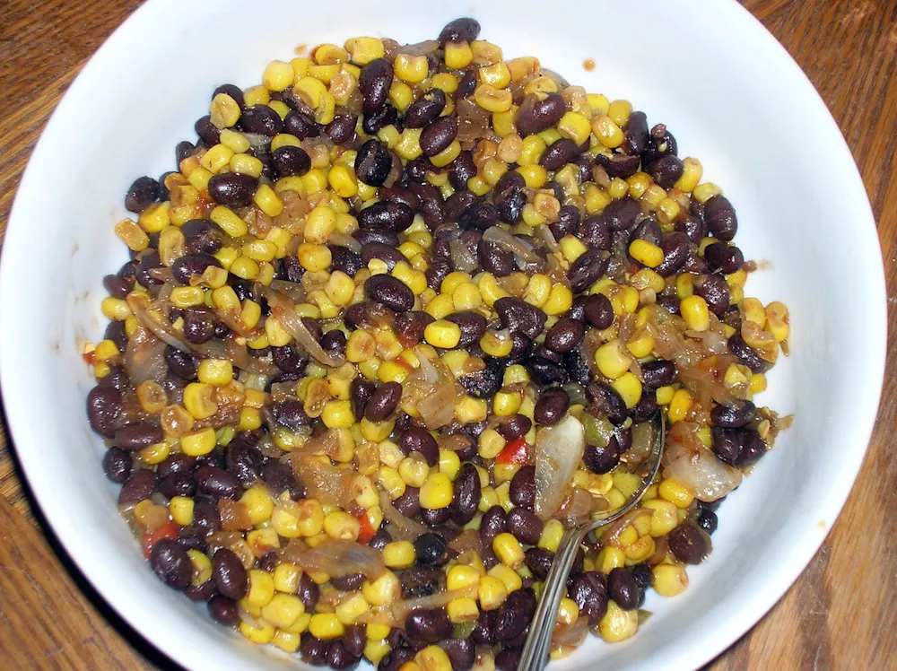 A Side of Black Beans and Corn