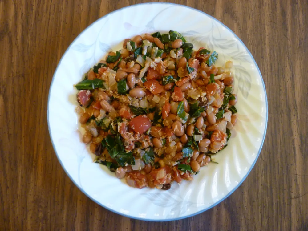 African Beans With Collards