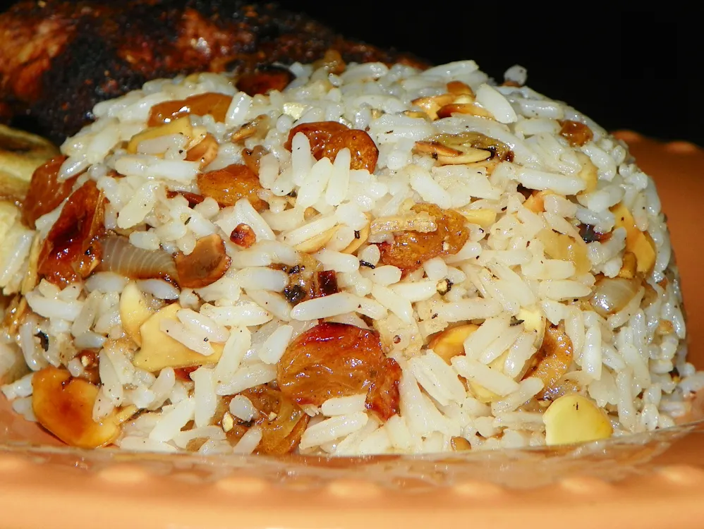 Almond and Raisin Pilaf