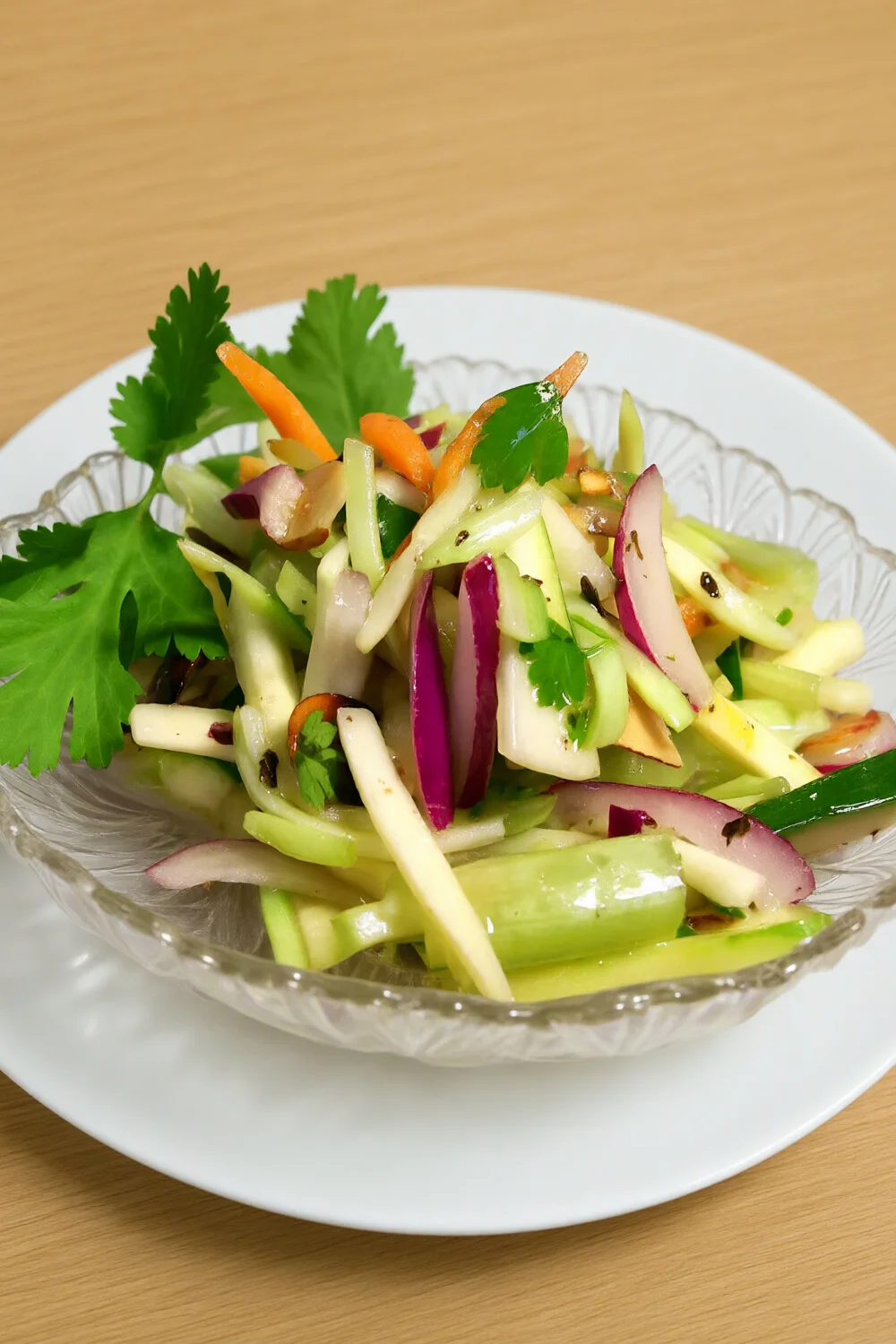 Almond Vegetable Slaw — Salad Dressings recipe