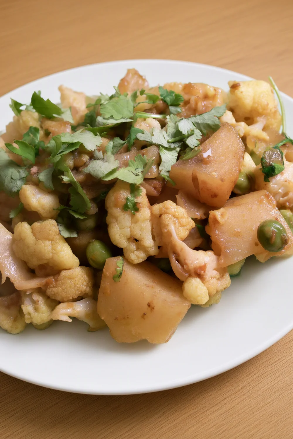 Aloo Gobi Mattar - Cauliflower, Pea and Potato Curry — Stew recipe