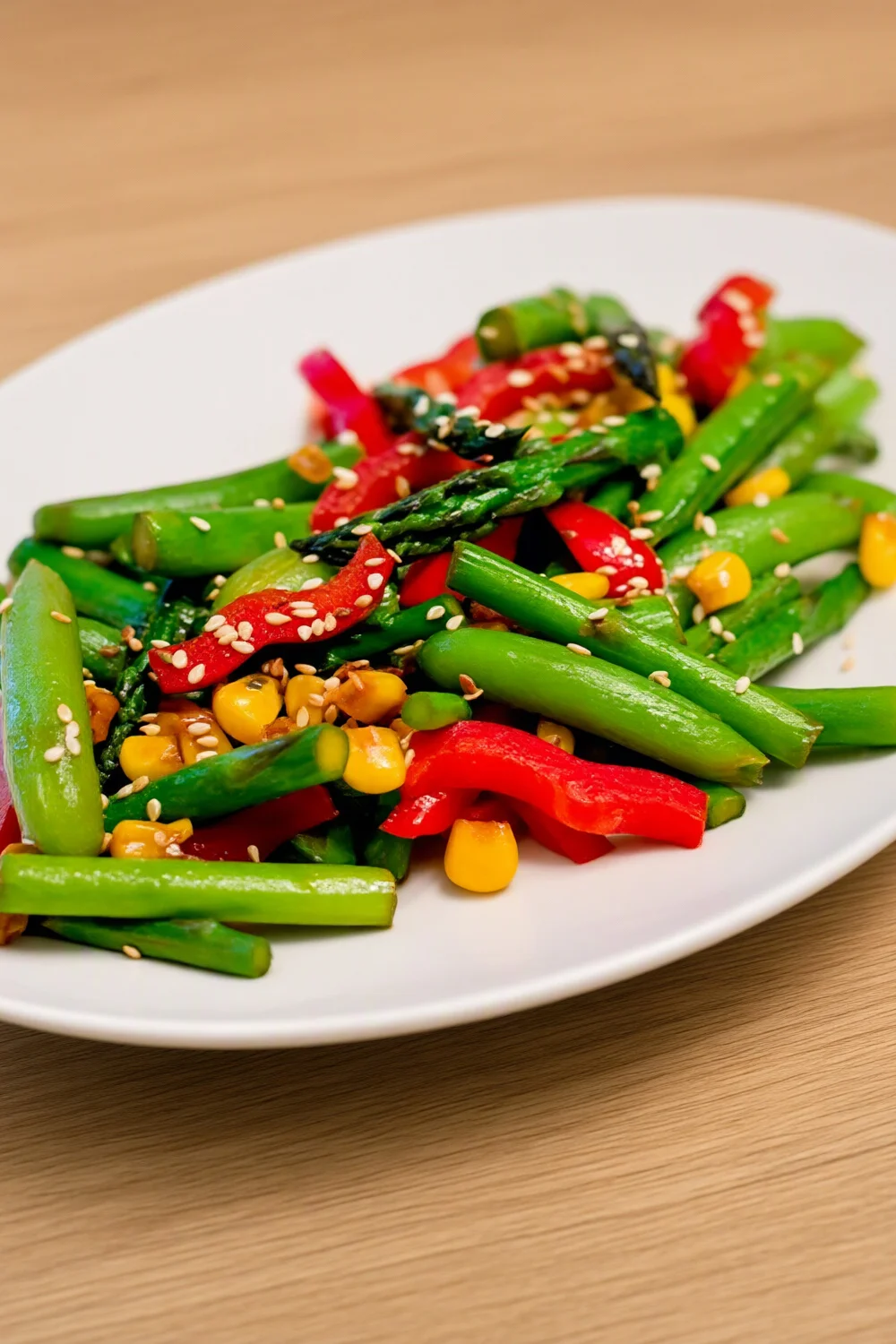 Asian Asparagus and Sugar Snap Pea Stir Fry — Low Protein recipe