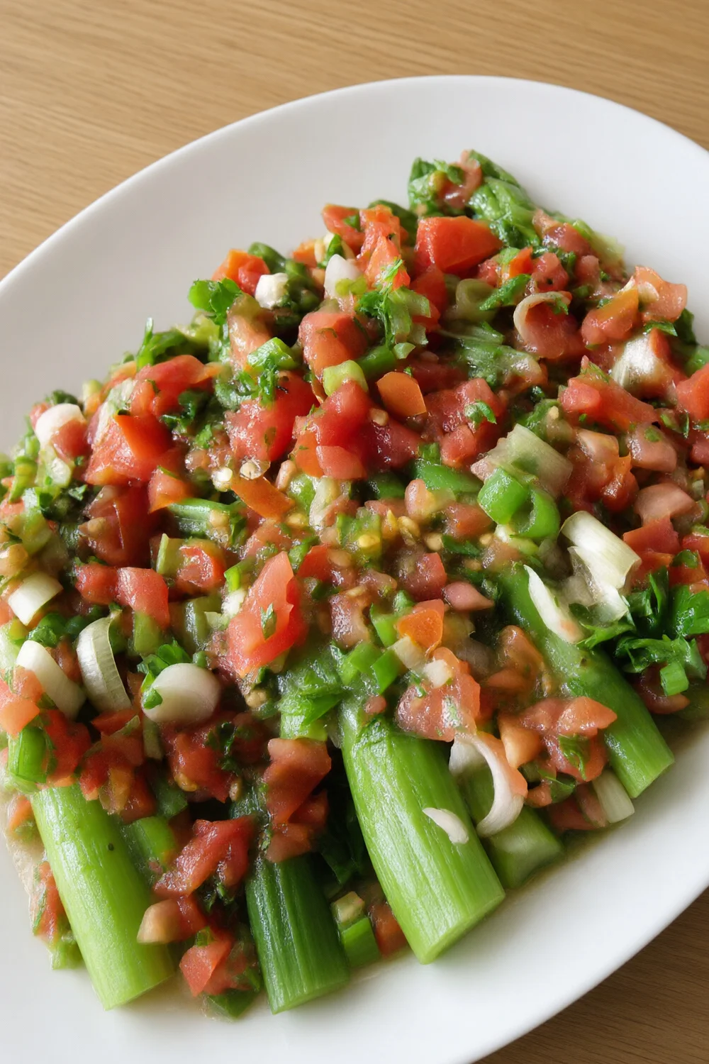 Asparagus With Tomato Vinaigrette — Vegetable recipe