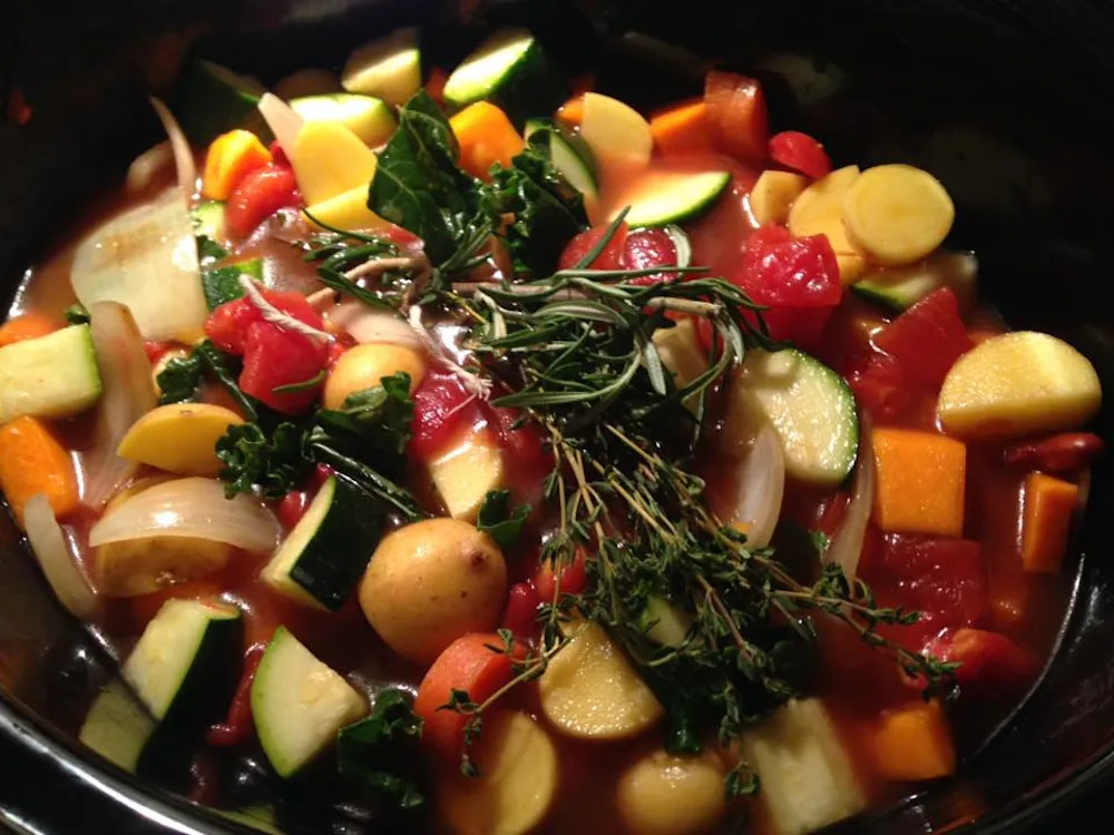 Autumn Harvest Minestrone With Bone Broth (Vegan Option Availabl