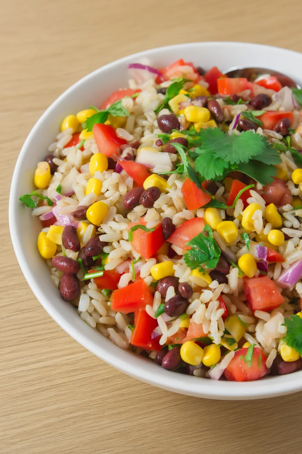 Baja Black Beans, Corn and Rice — a vegan One Dish Meal recipe