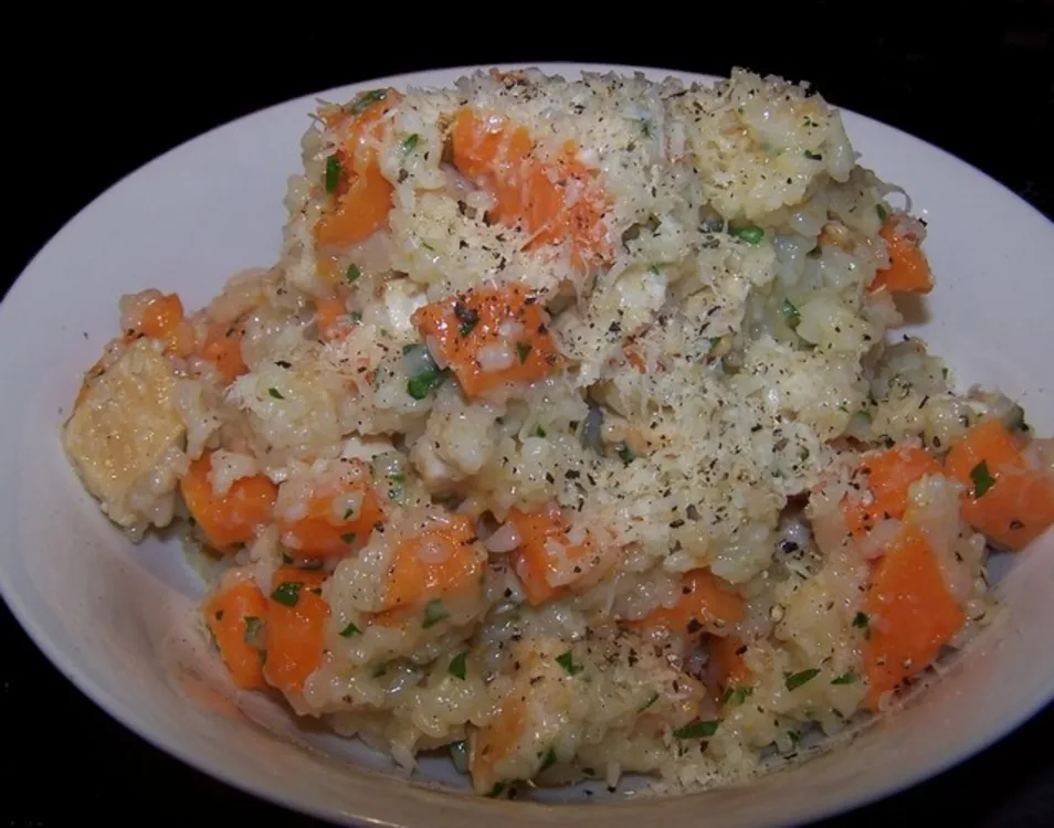 Oven Baked Sweet Potato & Chicken Risotto — Dinner & Mains recipe