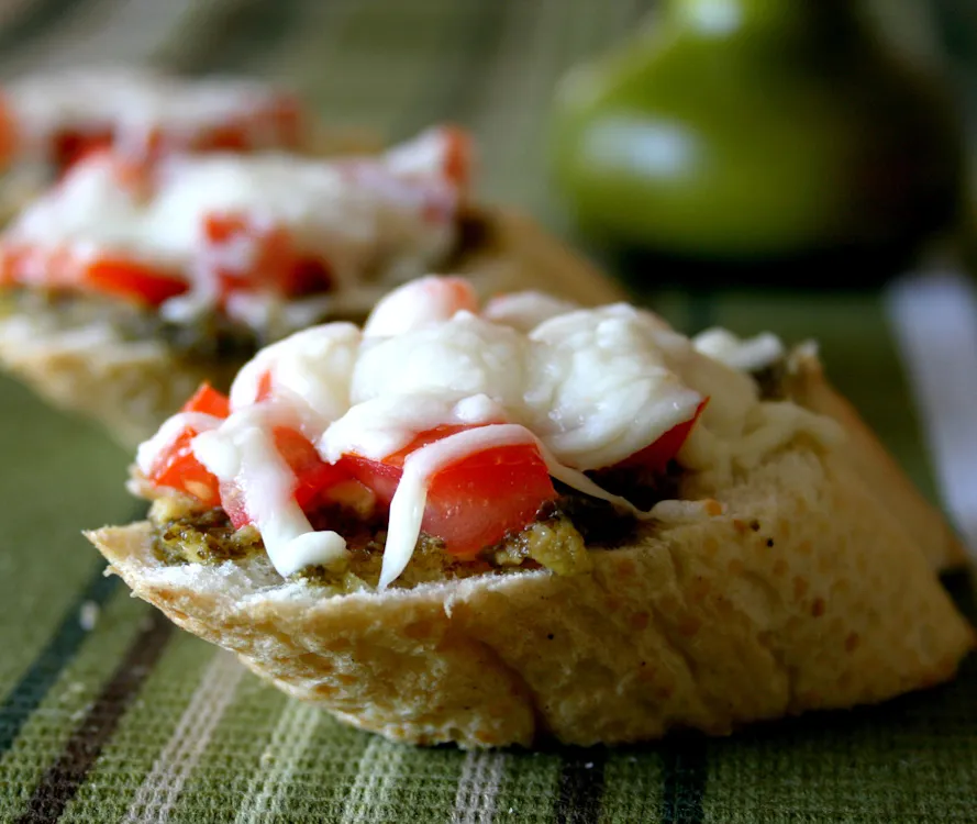 Pesto Tomato Toast — Sauces & Condiments recipe