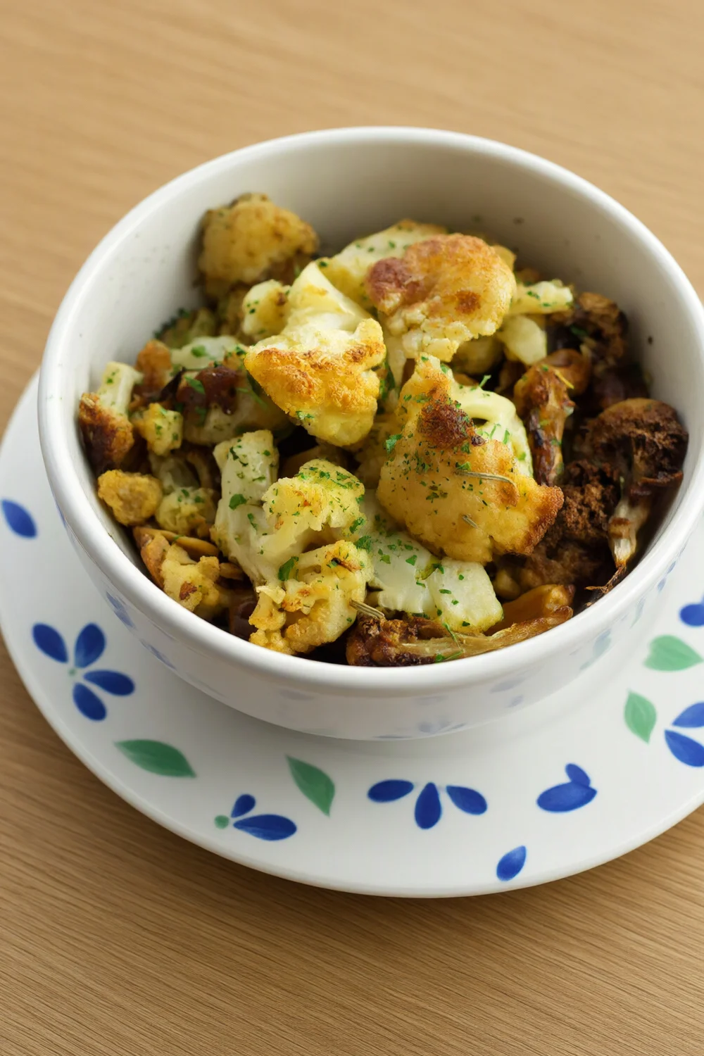 Roasted Cauliflower & 16 Roasted Cloves of Garlic — a vegan Cauliflower recipe