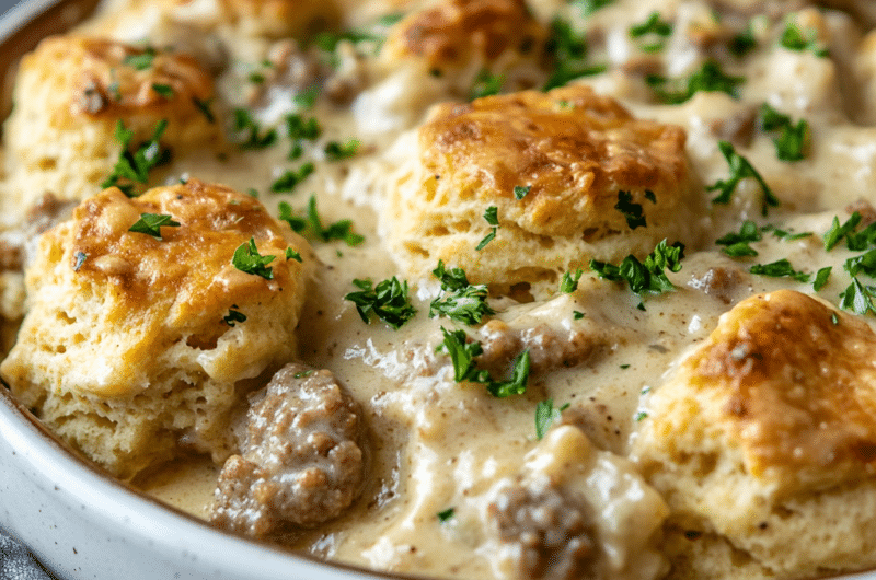 Biscuits and Gravy Casserole