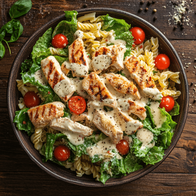 Chicken Caesar Pasta Salad