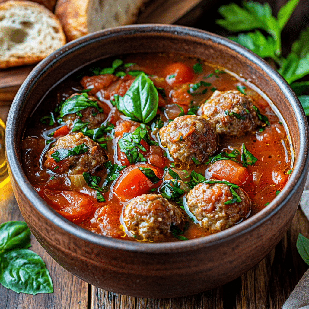 italian meatball soup