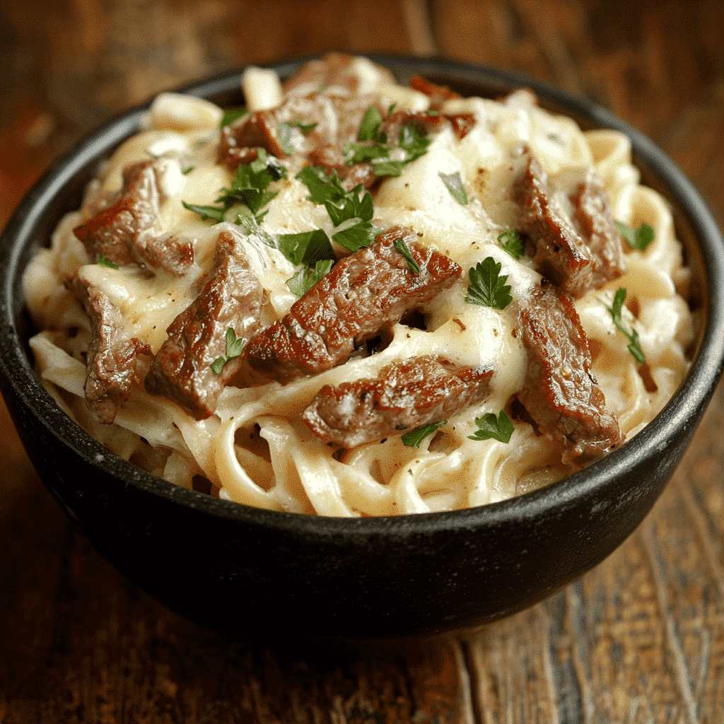 philly cheesesteak pasta