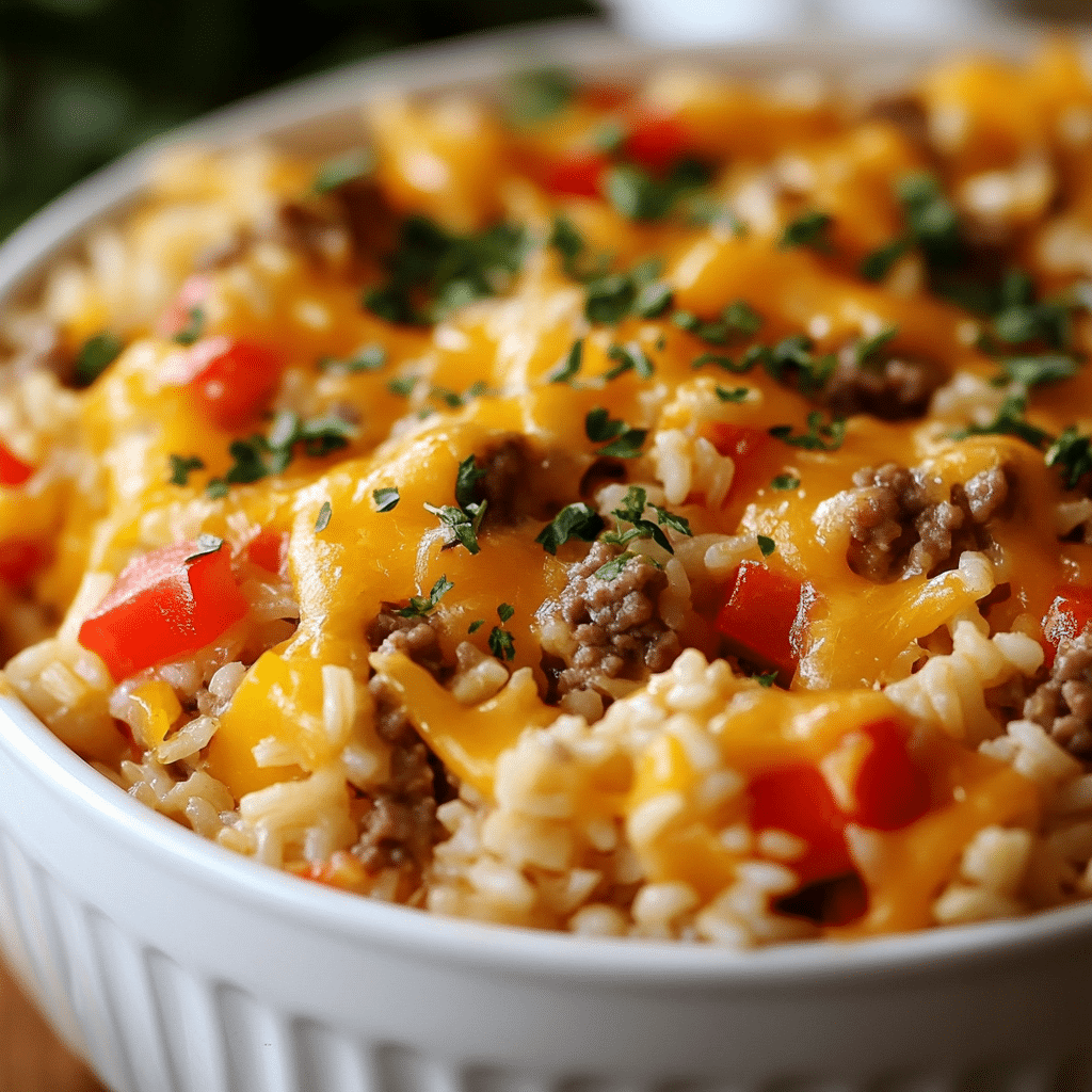 Easy Hamburger Rice Casserole