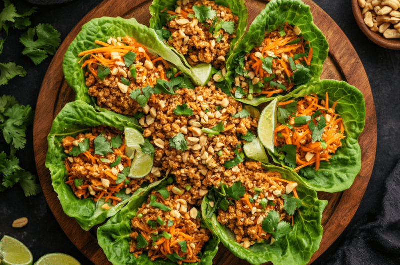 Thai Chicken Lettuce Wraps