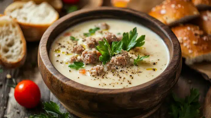 Creamy Parmesan Italian Sausage Soup