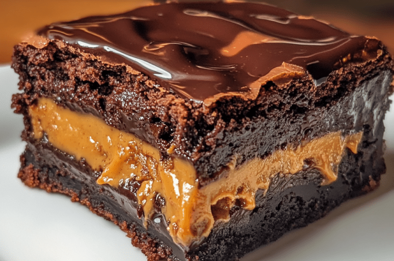 Peanut Butter Stuffed Brownies