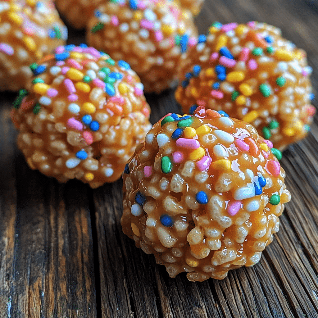 Caramel Marshmallow Rice Krispie Balls