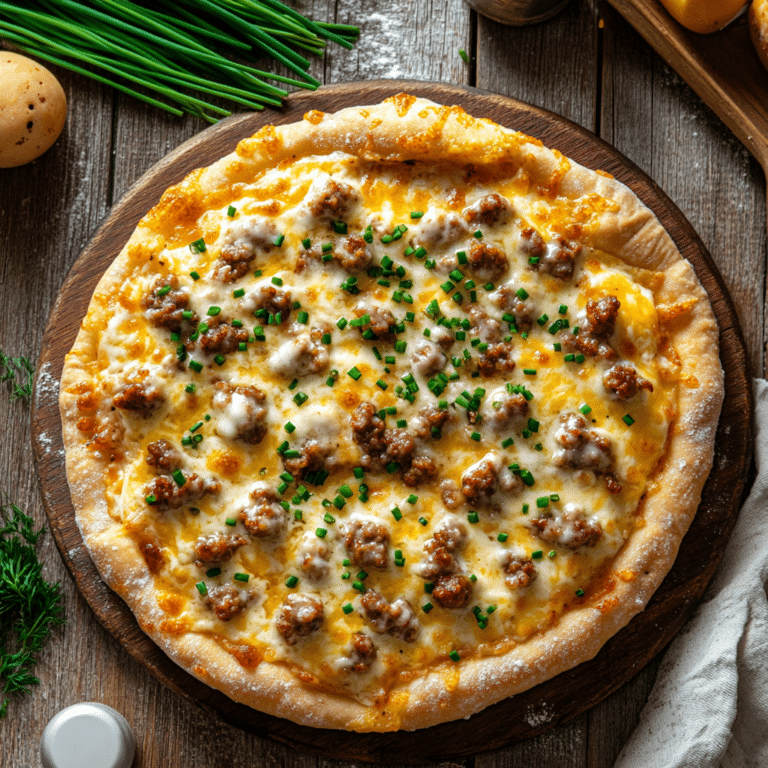 Sausage Gravy Breakfast Pizza