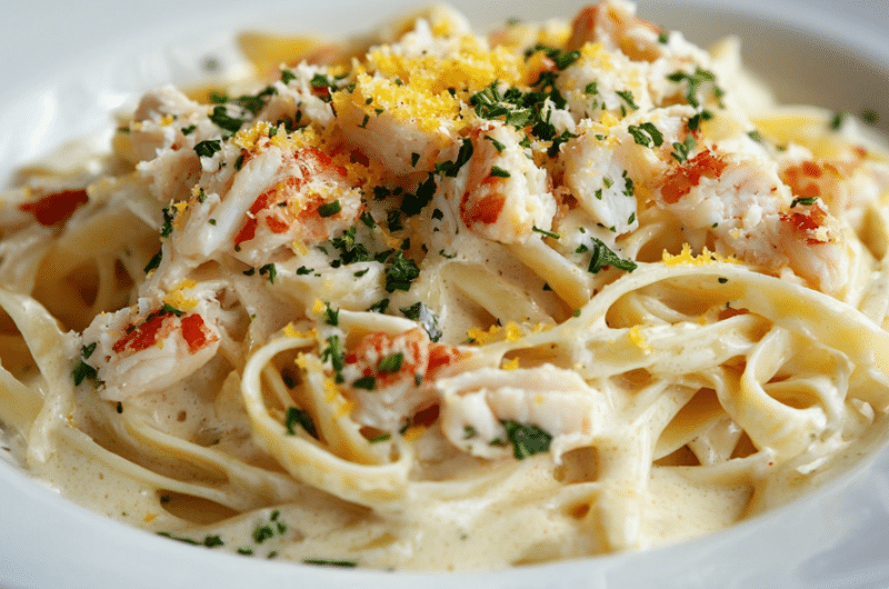 Crab Fettuccine Alfredo