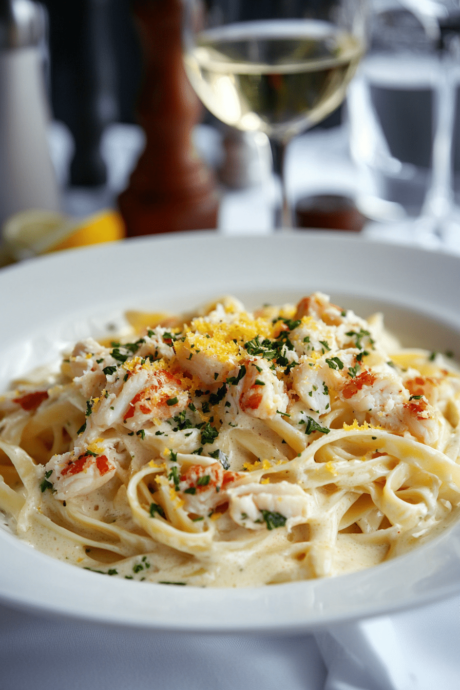 Crab Fettuccine Alfredo