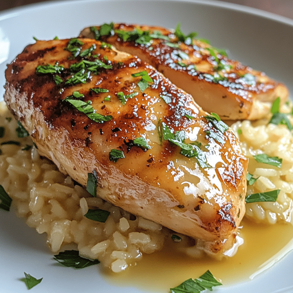 Chicken with Garlic Parmesan Rice