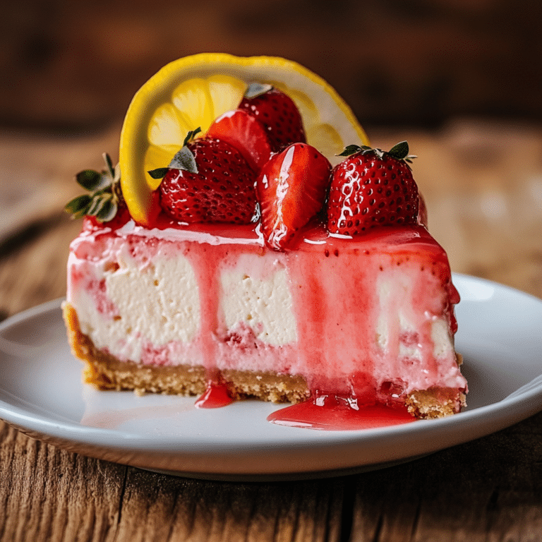 Strawberry Lemon Cheesecake