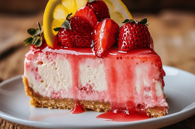 Strawberry Lemon Cheesecake