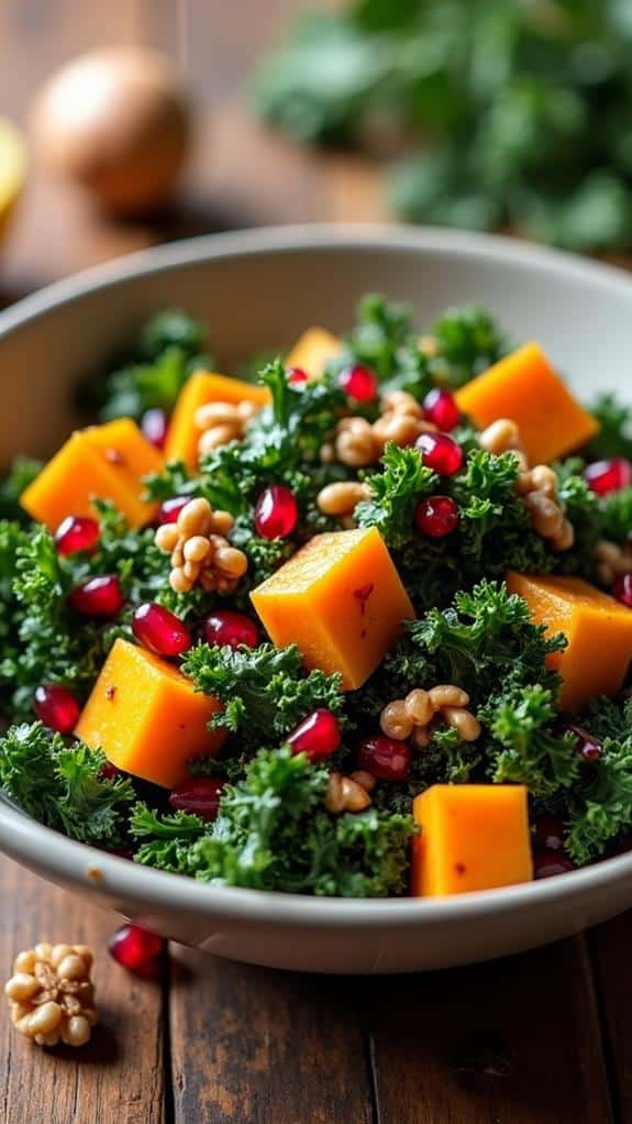 butternut squash kale salad