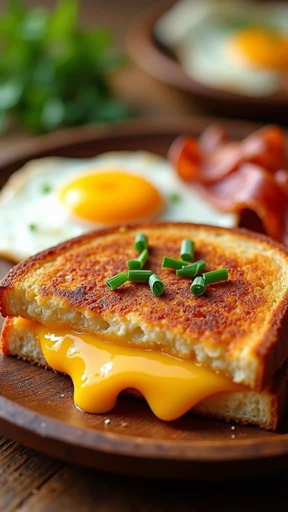 cheesy morning sandwich delight