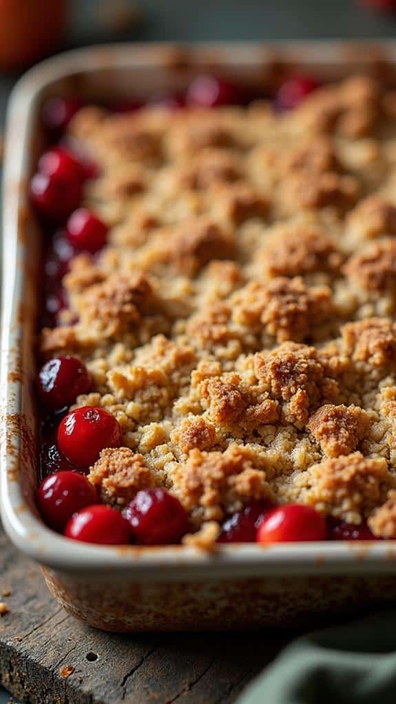 cranberry apple oat crumble