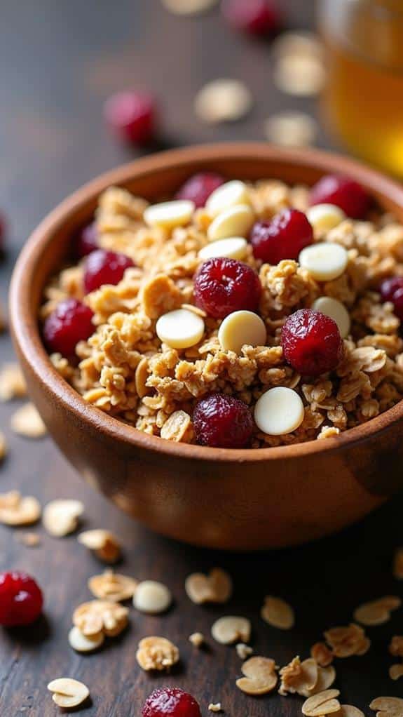 cranberry chocolate chip granola