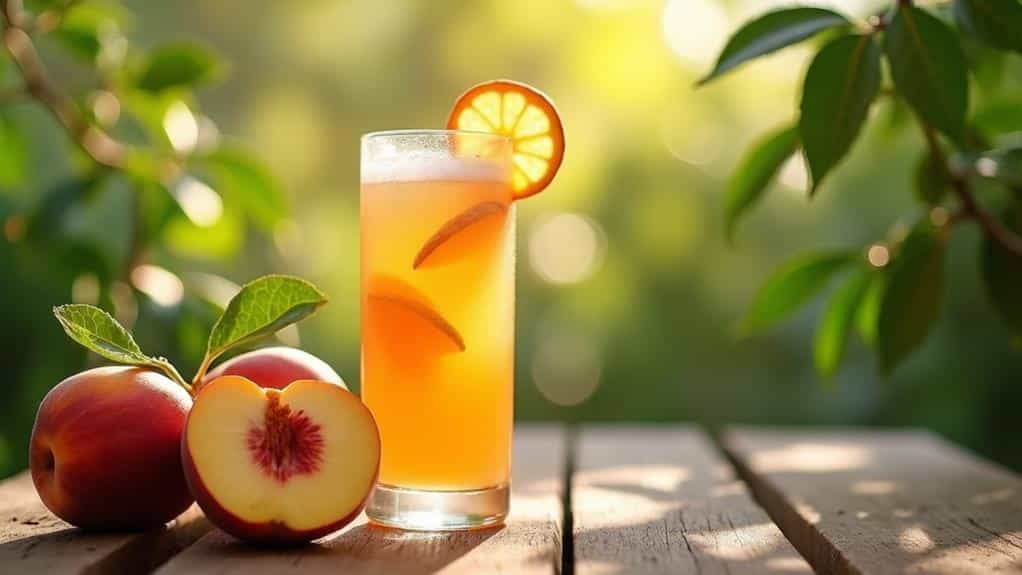 crisp summer peach drink