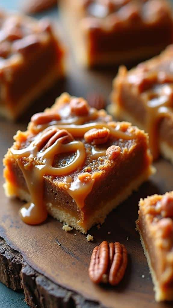 delicious caramel pecan dessert