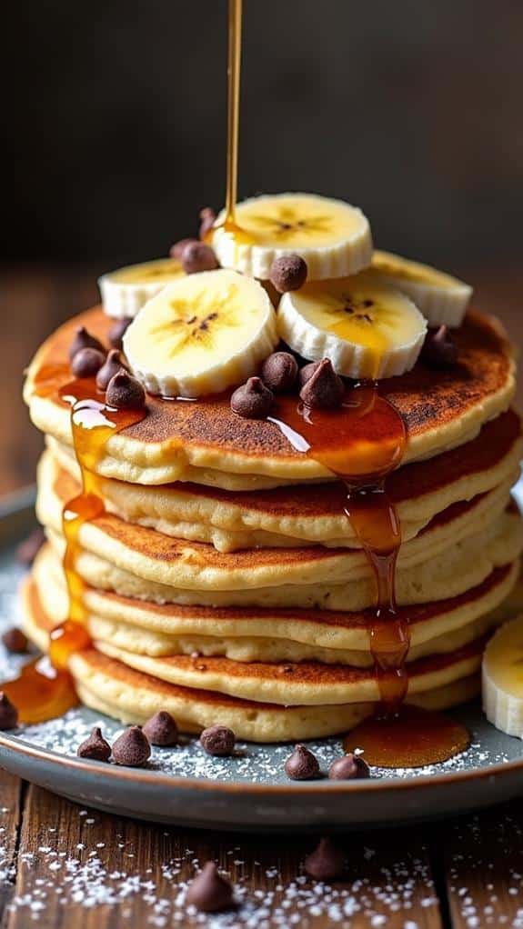 delicious chocolate chip pancakes