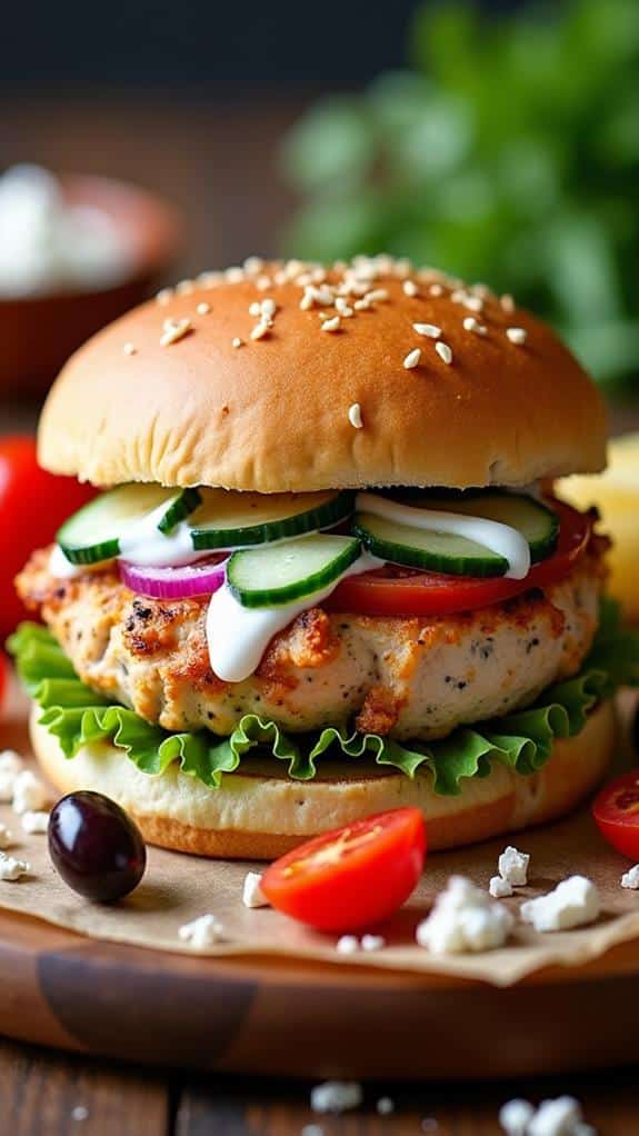 mediterranean flavored chicken patties