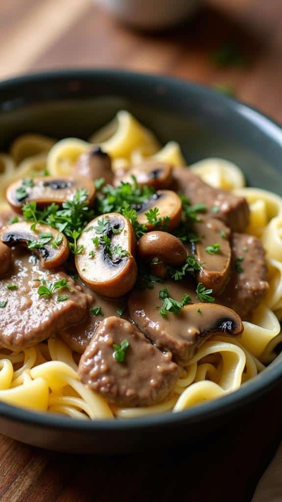 savory beef mushroom dish