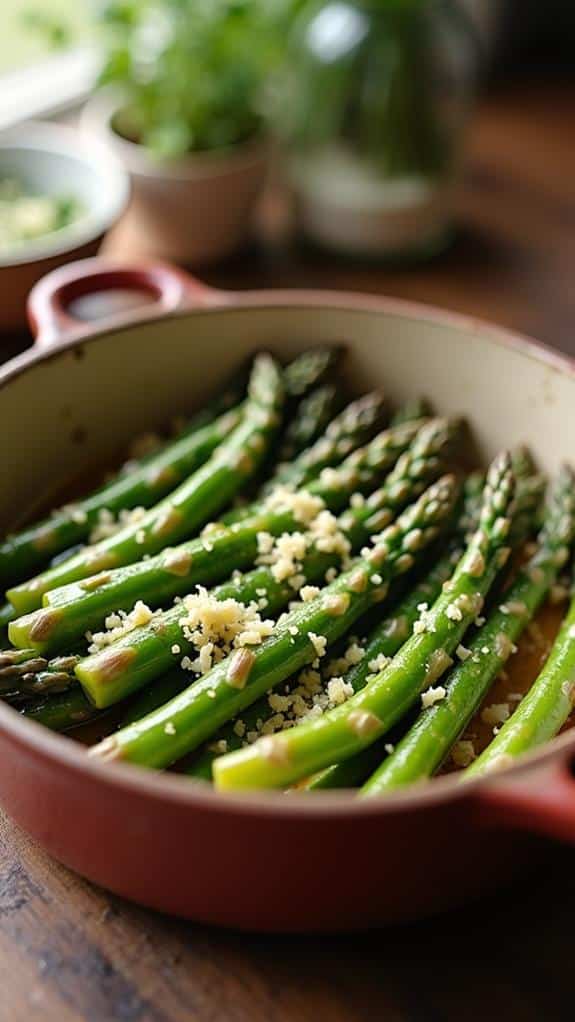 savory cheesy asparagus dish