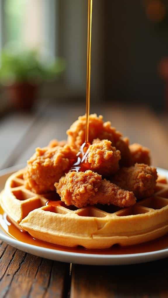 savory chicken sweet waffles