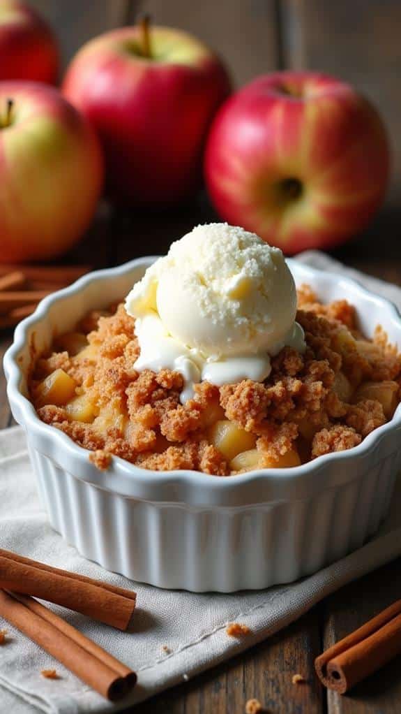 spiced baked apple dessert