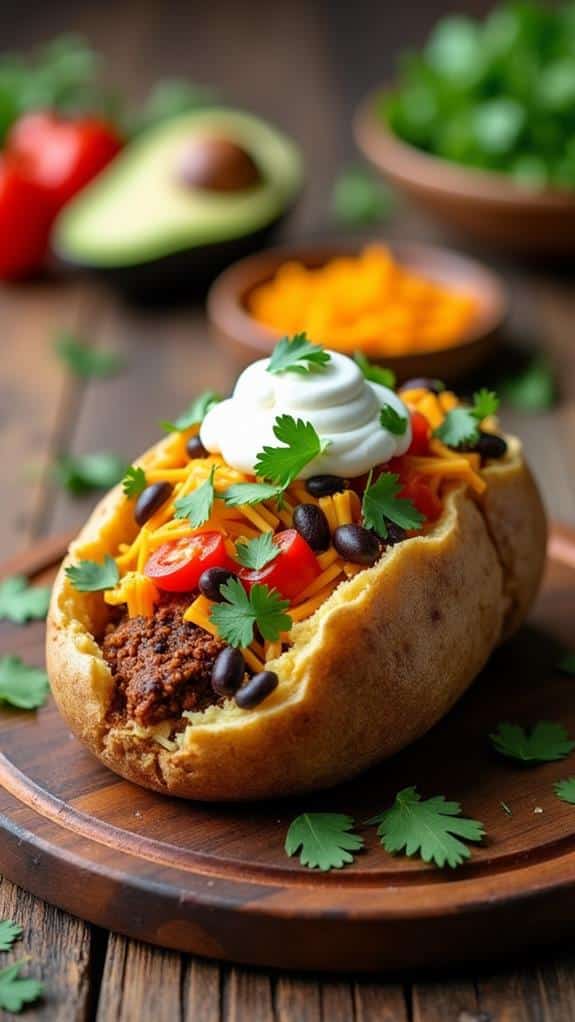 taco filled baked potatoes