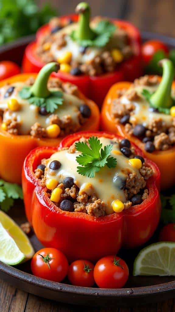 taco filled bell pepper dish