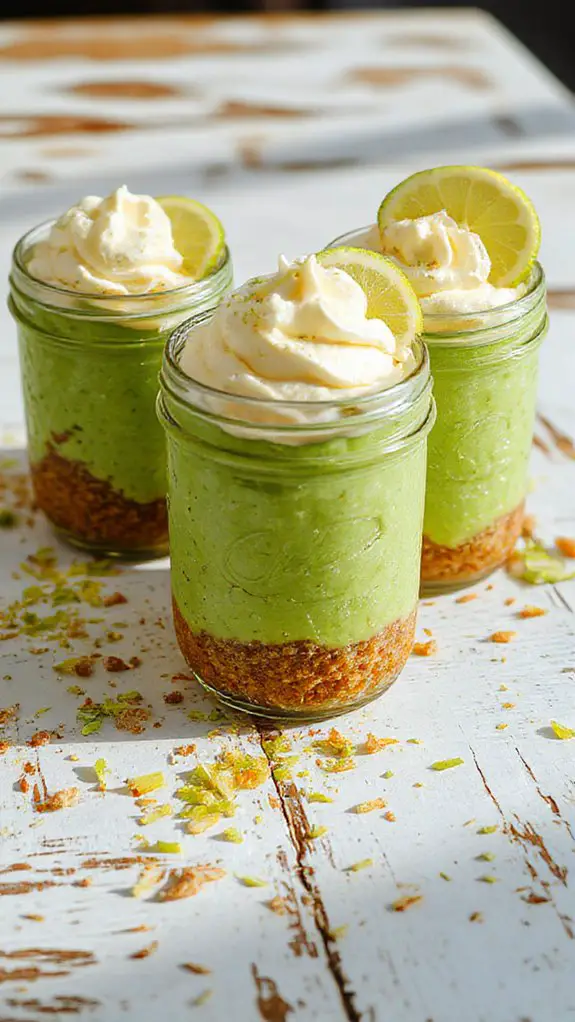 No-Bake Key Lime Cheesecake Jars 
