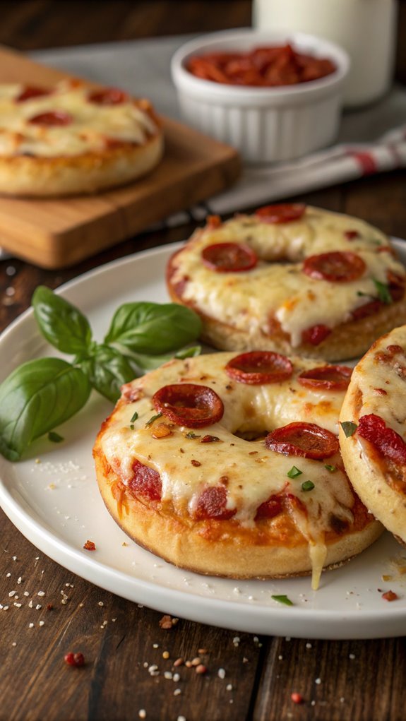 air fryer bagel pizza