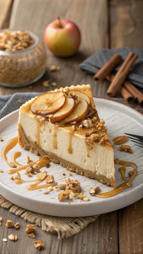 apple crisp cheesecake delight