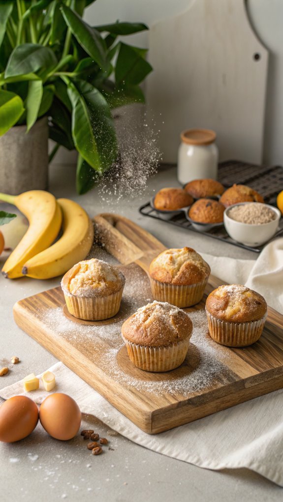 banana bread muffins recipe