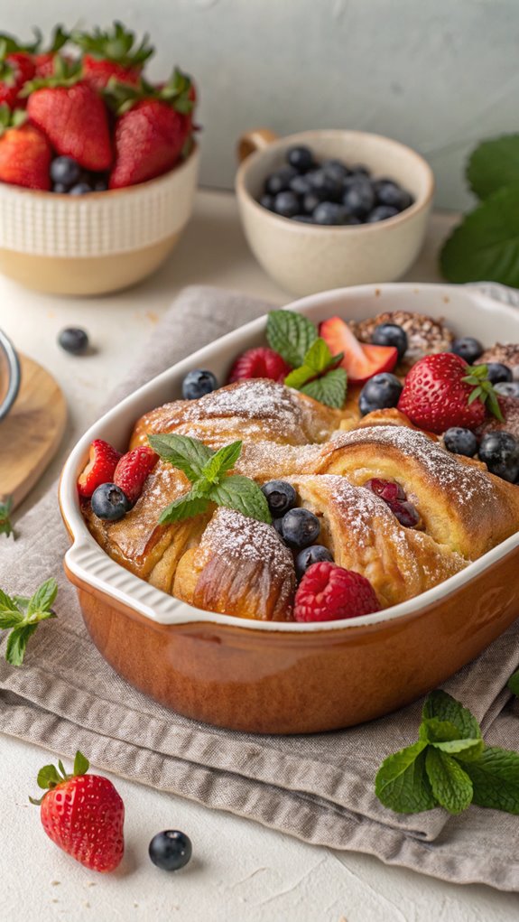 berry filled croissant dish