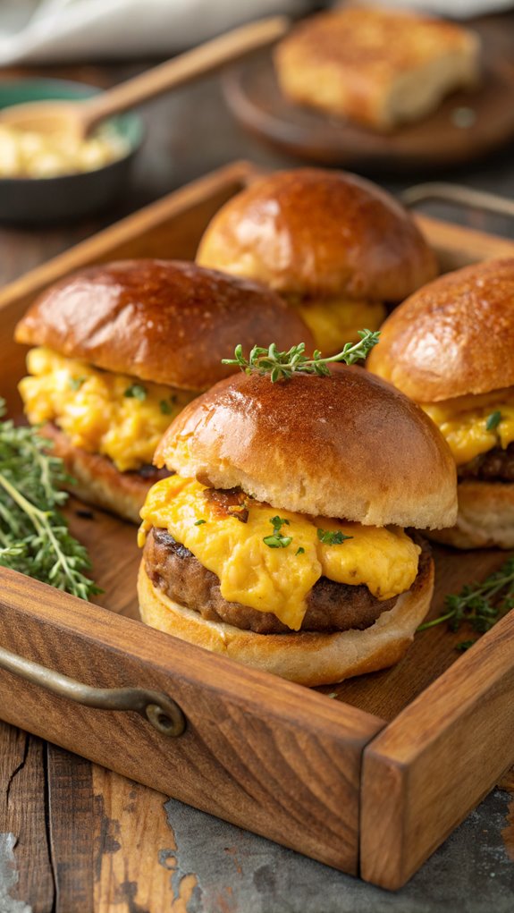 breakfast sliders with syrup