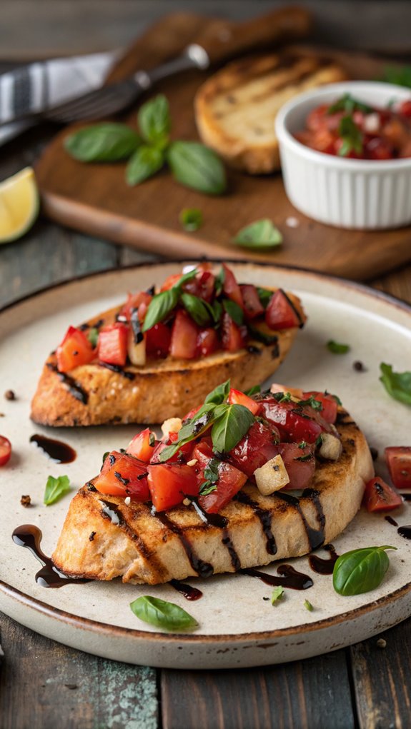 bruschetta topped chicken dish