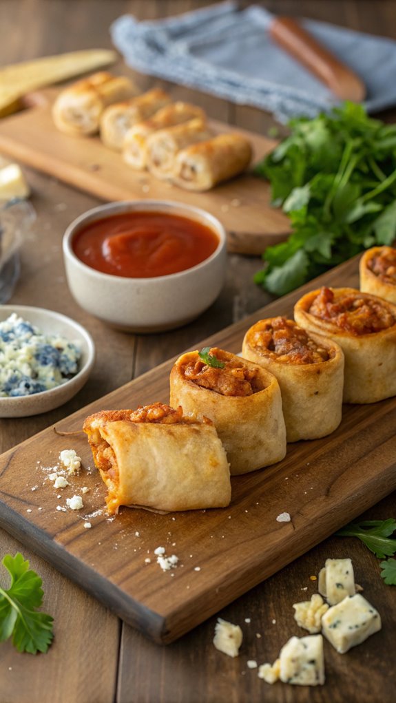 buffalo chicken pizza rolls