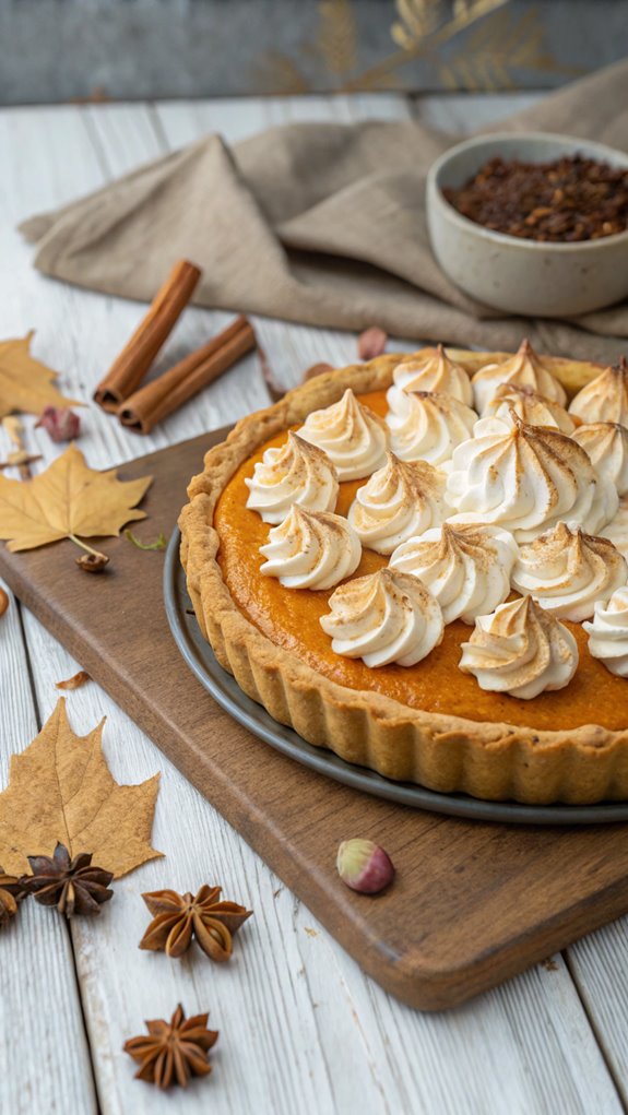 chai flavored pumpkin meringue pie